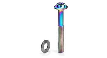 Tornillo pinza freno flat mount titanio m5 torx 25 con arandela absolutablack rainbow