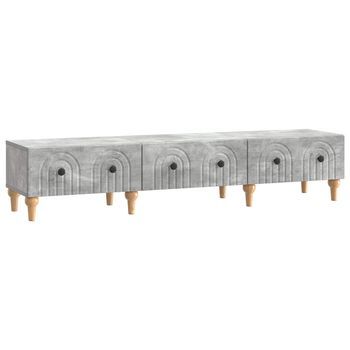 Mueble De Tv Con Cajón Gris Hormigón 147 X 34,5 X 30 Cm Vidaxl