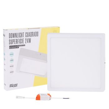 Plafón led 24w 1778lm 4000ºk cuadrado 40.000h
