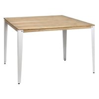 mesa lunds alta 80x160x110cm blanca en madera maciza de pino acabado vintage estilo industrial box furniture