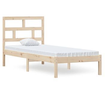 Estructura De Cama Madera Maciza 75x190 Cm