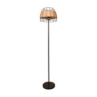lampara de pie sotero lumit 60w mimbre marronnatural o32x156 cm
