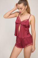 hunkemoller camiseta de pijama chloe rojo