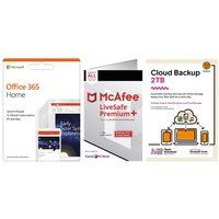 mcafee livesafe premium 2020 microsoft office 365 home  knowhow 2 tb cloud backup bundle