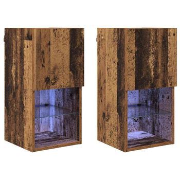 Gabinetes Para Tv Montados En La Pared 2 Uds. Madera Vieja Vidaxl