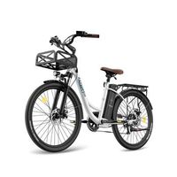 bicicleta electrica fafrees f26 lasting - motor 250w bateria 36v25ah 26x195 pulgadas ruedas frenos disco mecanicos - blanco