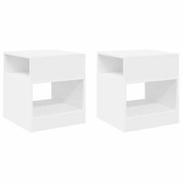 2 piezas mesa auxiliar  mesa de apoyo 405 x 40 x 45 cm madera de ingenieria