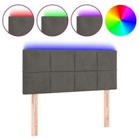 cabecero accesorio para dormir dormitorio mueble led 80 x 5 x 7888 cm tela terciopelo gris oscuro tdl0201033