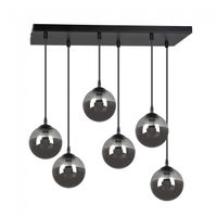 regleta de techo sagan grafito 6 luces