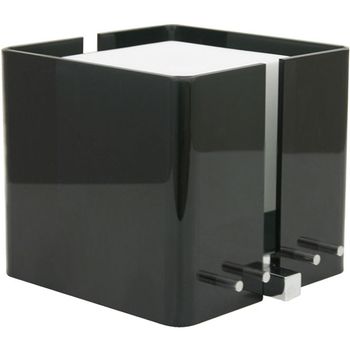 Sobremesa roberta cuadrado 1xe27 l.20,5xan.20,5xal.18cm acrílico negro
