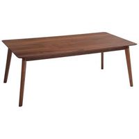 mesa de comedor chapada nogal oscuro 200 x 100 cm patas inclinadas cocina madox