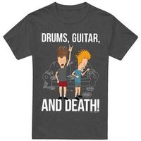beavis  butthead camiseta drums guitar death para mujer