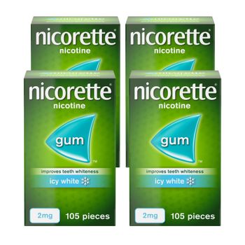 Nicorette Gum 2mg Icy White - 105 Pieces