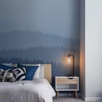 papel pintado panoramico montanas bajas azul cielo 255 x 25