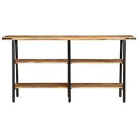 mesa consola  mesa de entrada de madera maciza de mango 140x35x70 cm