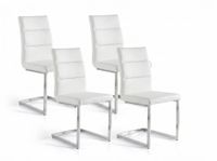 set 4 sillas comedor con estructura cromada 455998 cm