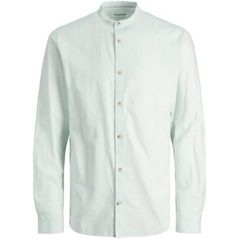 Jack & Jones Camisa manga larga 12248385 JJESUMMER BAND LINEN BLEND SHIRT LS SN SOOTHING SEA para hombre