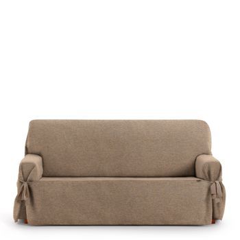 Funda De Sofá Con Lazos Valeria 6 Cubresofa Beige 3 Plazas