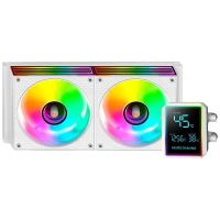mars gaming ml-lcdpro240 refrigeracion liquida aio 500w tdp bomba 4 gen 2 ventiladores blanco
