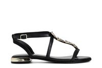 sandalias de piel para mujer con accesorio black