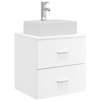 Vanidad Con Lavabo De Pared Blanco 49,5 X 41 X 62,5 Cm Vidaxl