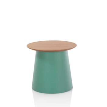 Mesa de centro en polipropileno verde y mdf