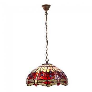 Lámpara colgante belle rougue cristal tiffany