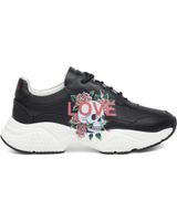 de ed hardy zapatillas ed hardy insert runner love negras y blancas con estampado floral negro-blanco