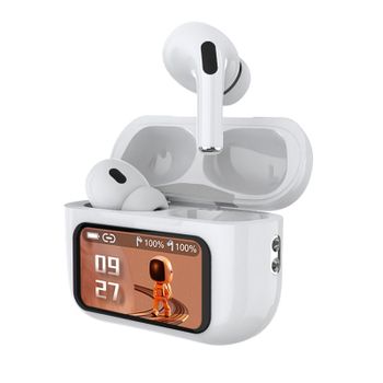 Klack Z90 Pro Auriculares Bluetooth con Pantalla Táctil Y Cancelación de Ruido Activa Blancos