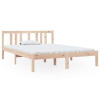 cama matrimonial  cama doble  estructura de cama doble sin colchon madera maciza 135x190 cm cfw83155