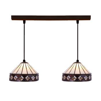 Colgante De Techo Tiffany Regleta Serie Ilumina D-20cm X2