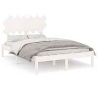 cama matrimonial  cama para adultos  estructura de cama de madera maciza blanco 120x200 cm