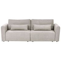 sofa cama de tela 3 plazas moderno para tres personas desplegable gris vaxholm