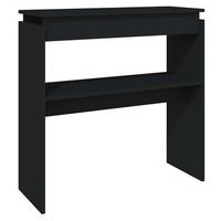 mesa consola madera contrachapada negro 80x30x80 cm vidaxl