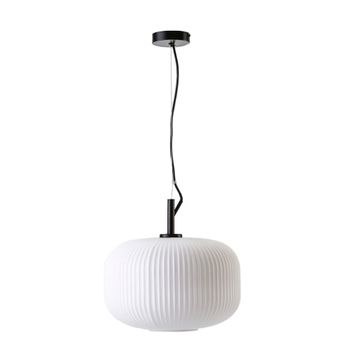 Lámpara colgante Isla cristal blanco mate E27 Ø35 cm