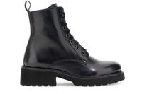 botines de piel con cierre de cremallera interior black