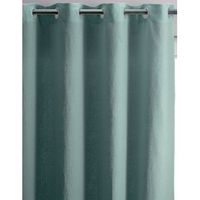 cortina zeff de lino verde grisaceo - 140 x 280 cm