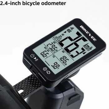 Ordenador de bicicleta GPS, ordenador inalámbrico para bicicleta, pantalla LCD 2,4, velocímetro de ciclismo, odómetro con retroiluminación automática y soporte