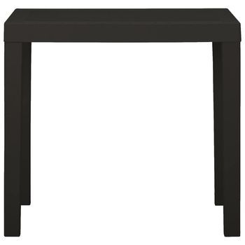 Mesa De Jardín | Mesa De Exterior De Plástico Gris Antracita 79x65x72 Cm