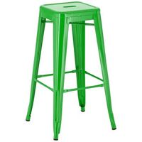 taburete de bar joshua metal verde 43x43x76 cm clp