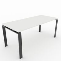 mesaescritorio para teletrabajo oficina y hogar estructura marco abierto color negro tablero color blanco fabricado en espana 180 x 80 cm