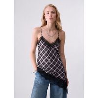 liu jo blusa top con detalle encaje para mujer