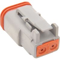 conector de cable electrico carcasa deutsch 2 pines macho gris