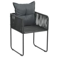 sillas de jardin con cojines 2 unidades ratan sintetico negro cfw495501