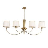 lampara de techo pardo-3021 oro cobrizo metal tela 118x20x83 cm