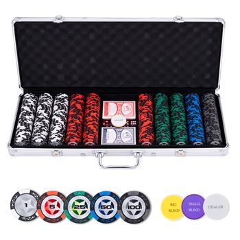 Set De Póker 500 Fichas 14 G En Maletín Metálico Plateado – “low Stakes” Profesional