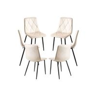 pack 6 sillas lyke terciopelo de terciopelo 88445039 cm - beige