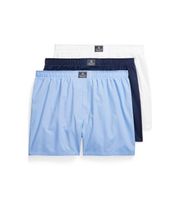 polo ralph lauren para hombre 714610864001 set 3 boxers de algodon azul marino blanco l homewear