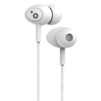 Sunstech Pops | Auricular estéreo TPE con micrófono. Color Blanco.