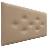 dhome cabecero de polipiel con 3 hileras intercaladas de botones cabezal tapizado cama lujo marron claro 105cm
